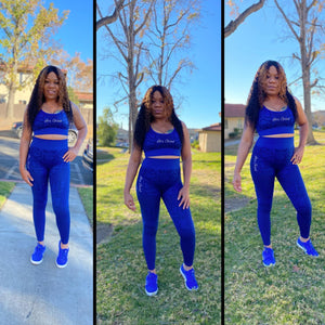 The Royal Blue pants set.